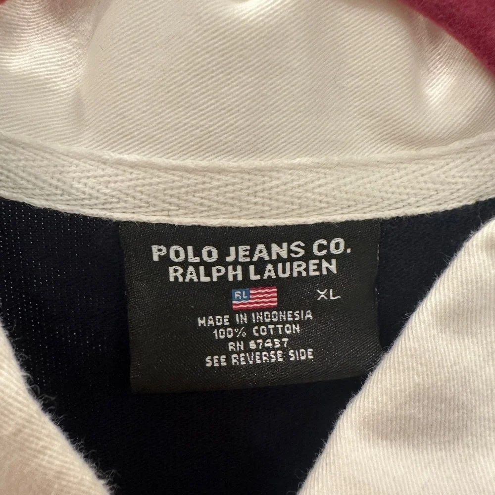 BUNDLE Ralph Lauren Big Pony Navy XLT Polo+XL Red Striped Rugby, Women 2XL